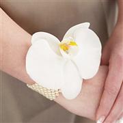 WLC13 Pure White Orchid Wrist Corsage